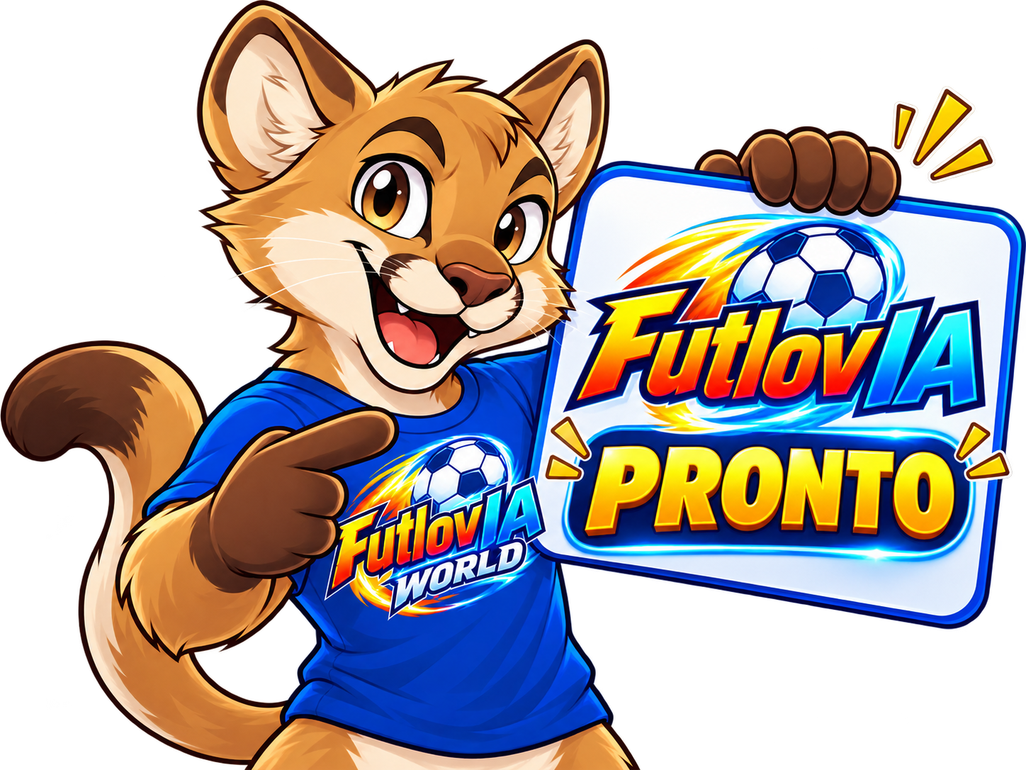 Futlo, la mascota de FutlovIA, te espera en la cancha